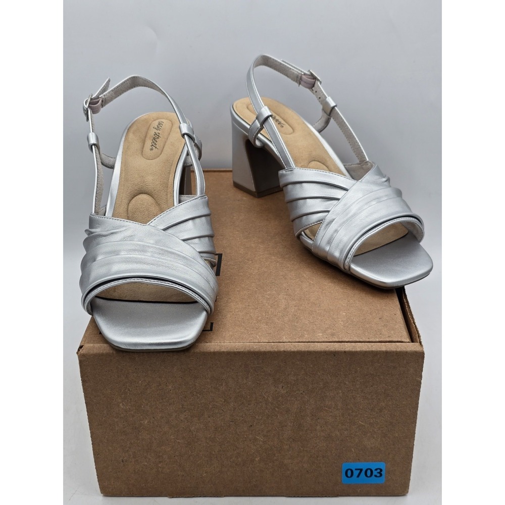 NEW Easy Street Women's Lucie‎ Dress Sandal - Color Silver - Size 11M